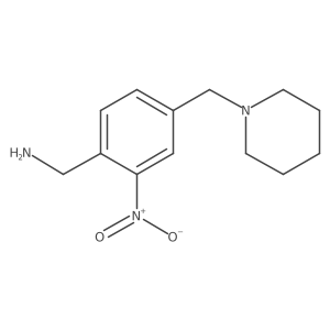 [2-Nitro-4-(piperidin-1-ylmethyl)phenyl]methanamine Structure