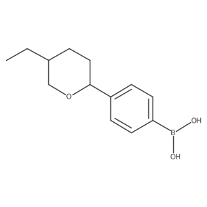 Boronic acid, [4-[(2R,5S)-5-ethyltetrahydro-2H-pyran-2-yl]phenyl]-, rel- Structure