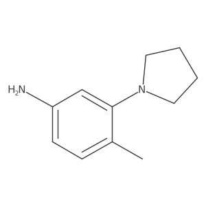 4-Methyl-3-(pyrrolidin-1-yl)aniline结构式