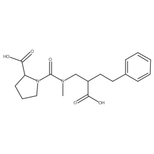 1-[(2-Carboxy-4-phenylbutyl)(methyl)carbamoyl]-L-proline Structure