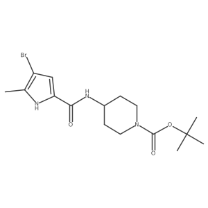 tert-Butyl 4-{[(4-bromo-5-methyl-1H-pyrrol-2-yl)carbonyl]amino}piperidine-1-carboxylate结构式