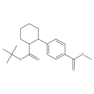 n-Boc-4-piperidin-2-yl-benzoic acid methyl ester结构式