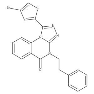 1-(4-bromothiophen-2-yl)-4-phenethyl-[1,2,4]triazolo[4,3-a]quinazolin-5(4H)-one结构式
