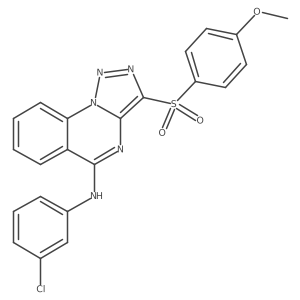 N-(3-chlorophenyl)-3-[(4-methoxyphenyl)sulfonyl][1,2,3]triazolo[1,5-a]quinazolin-5-amine结构式