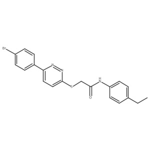 2-((6-(4-bromophenyl)pyridazin-3-yl)thio)-N-(4-ethylphenyl)acetamide结构式