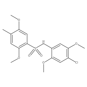 N-(4-chloro-2,5-dimethoxyphenyl)-2,5-dimethoxy-4-methylbenzenesulfonamide结构式