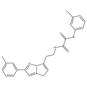 N1-(3-chlorophenyl)-N2-(2-(2-(m-tolyl)thiazolo[3,2-b][1,2,4]triazol-6-yl)ethyl)oxalamide Structure