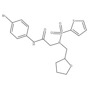 N-(4-Bromophenyl)-2-[[(tetrahydro-2-furanyl)methyl](2-thienylsulfonyl)amino]acetamide Structure