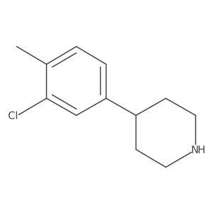 4-(3-Chloro-4-methylphenyl)piperidine结构式