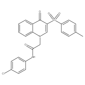 N-(4-chlorophenyl)-2-[3-(4-methylbenzenesulfonyl)-4-oxo-1,4-dihydroquinolin-1-yl]acetamide结构式