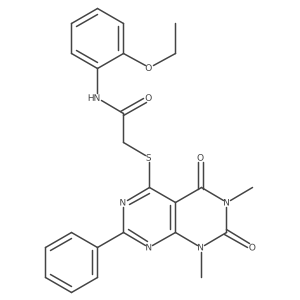 2-((6,8-dimethyl-5,7-dioxo-2-phenyl-5,6,7,8-tetrahydropyrimido[4,5-d]pyrimidin-4-yl)thio)-N-(2-ethoxyphenyl)acetamide Structure