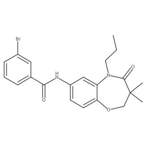 3-bromo-N-(3,3-dimethyl-4-oxo-5-propyl-2,3,4,5-tetrahydrobenzo[b][1,4]oxazepin-7-yl)benzamide Structure