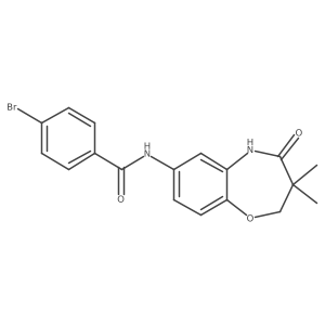 4-bromo-N-(3,3-dimethyl-4-oxo-2,3,4,5-tetrahydrobenzo[b][1,4]oxazepin-7-yl)benzamide Structure