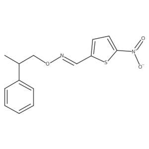 5-Nitro-2-thiophenecarboxaldehyde O-(2-phenylpropyl)oxime结构式