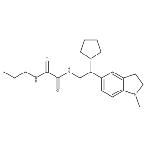 N1-(2-(1-methylindolin-5-yl)-2-(pyrrolidin-1-yl)ethyl)-N2-propyloxalamide结构式