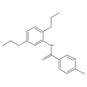 6-chloro-N-(2,5-diethoxyphenyl)pyridine-3-carboxamide结构式