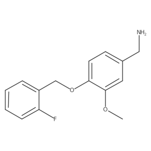 {4-[(2-Fluorophenyl)methoxy]-3-methoxyphenyl}methylamine结构式