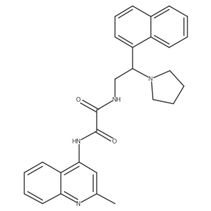 N1-(2-methylquinolin-4-yl)-N2-(2-(naphthalen-1-yl)-2-(pyrrolidin-1-yl)ethyl)oxalamide Structure