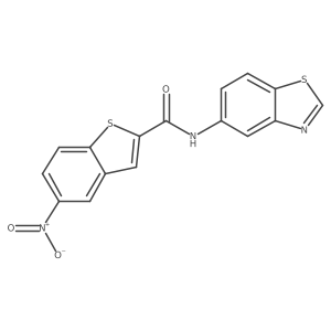 N-(benzo[d]thiazol-5-yl)-5-nitrobenzo[b]thiophene-2-carboxamide结构式