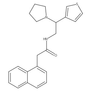 2-(naphthalen-1-yl)-N-(2-(pyrrolidin-1-yl)-2-(thiophen-3-yl)ethyl)acetamide结构式