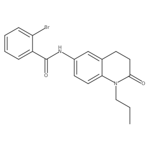 2-bromo-N-(2-oxo-1-propyl-1,2,3,4-tetrahydroquinolin-6-yl)benzamide结构式