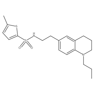 5-methyl-N-(2-(1-propyl-1,2,3,4-tetrahydroquinolin-6-yl)ethyl)thiophene-2-sulfonamide结构式