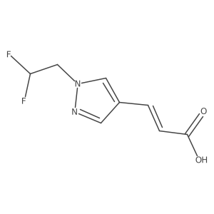 (2E)-3-[1-(2,2-difluoroethyl)-1H-pyrazol-4-yl]prop-2-enoic acid Structure