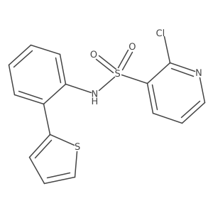 2-chloro-N-[2-(thiophen-2-yl)phenyl]pyridine-3-sulfonamide结构式
