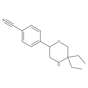 4-(5,5-Diethylmorpholin-2-yl)benzonitrile结构式