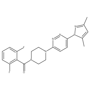 (2,6-difluorophenyl)(4-(6-(3,5-dimethyl-1H-pyrazol-1-yl)pyridazin-3-yl)piperazin-1-yl)methanone Structure