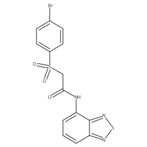 N-(2,1,3-benzothiadiazol-4-yl)-2-[(4-bromophenyl)sulfonyl]acetamide结构式