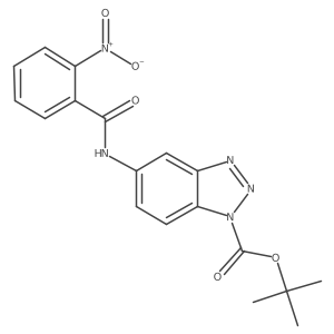 tert-butyl 5-(2-nitrophenylcarbonylamino)-1H-benzotriazole-1-carboxylate结构式