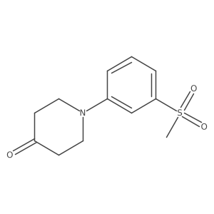 1-(3-(Methylsulfonyl)phenyl)piperidin-4-one Structure
