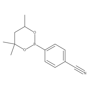 4-(4,4,6-Trimethyl-1,3,2-dioxaborinan-2-yl)benzonitrile Structure