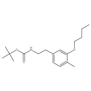 tert-butyl N-[2-(3-butoxy-4-methylphenyl)ethyl]carbamate结构式