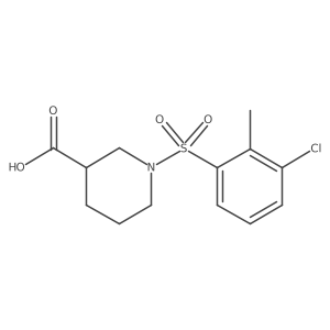 1-(3-Chloro-2-methylbenzenesulfonyl)piperidine-3-carboxylic acid结构式