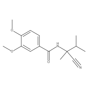 N-(1-cyano-1,2-dimethylpropyl)-3,4-dimethoxybenzamide结构式