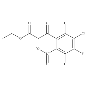 Ethyl 3-chloro-2,4,5-trifluoro-6-nitrobenzoylacetate结构式