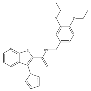 N-(3,4-diethoxybenzyl)-3-(1H-pyrrol-1-yl)thieno[2,3-b]pyridine-2-carboxamide Structure
