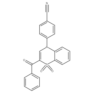 4-(2-benzoyl-1,1-dioxido-4H-1,4-benzothiazin-4-yl)benzonitrile结构式
