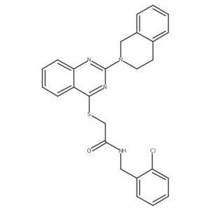 N-(2-chlorobenzyl)-2-((2-(3,4-dihydroisoquinolin-2(1H)-yl)quinazolin-4-yl)thio)acetamide结构式