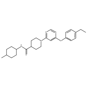 1-[6-(4-ethylphenoxy)pyrimidin-4-yl]-N-(4-methylcyclohexyl)piperidine-4-carboxamide结构式