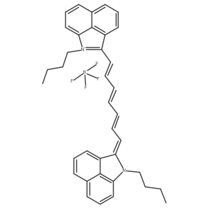 (2Z)-1-butyl-2-[(2E,4E,6E)-7-(1-butylbenzo[cd]indol-1-ium-2-yl)hepta-2,4,6-trienylidene]benzo[cd]indole;tetrafluoroborate Structure