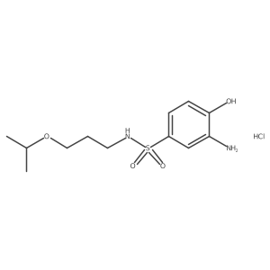 3-amino-4-hydroxy-N-(3-isopropoxypropyl)benzenesulfonamide;hydrochloride结构式