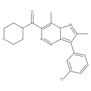 [8-(3-Chlorophenyl)-4,7-dimethylpyrazolo[5,1-c][1,2,4]triazin-3-yl]-4-morpholinylmethanone结构式