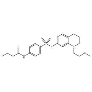 N-(4-(N-(1-(2-methoxyethyl)-1,2,3,4-tetrahydroquinolin-7-yl)sulfamoyl)phenyl)butyramide Structure