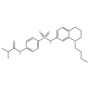 N-(4-(N-(1-(2-methoxyethyl)-1,2,3,4-tetrahydroquinolin-7-yl)sulfamoyl)phenyl)isobutyramide结构式