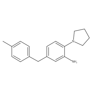 5-[(4-Methylphenyl)methyl]-2-(1-pyrrolidinyl)benzenamine Structure