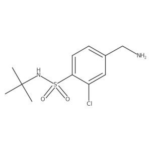 4-Aminomethyl-N-tert-butyl-2-chloro-benzenesulfonamide Structure