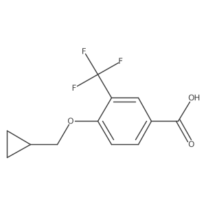 4-(Cyclopropylmethoxy)-3-(trifluoromethyl)benzoic acid Structure
